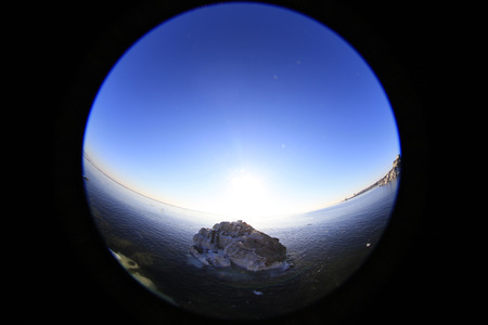 sea ice natural scenery in winter, closeup of photoの写真素材