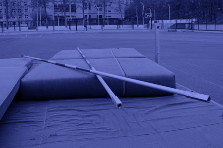 sponge cushion in a sports ground in a middle schoolのeditorial素材