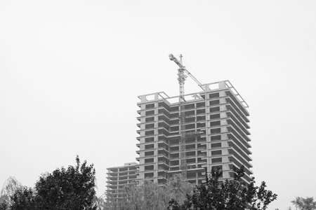 Unfinished buildings, closeup of photoのeditorial素材