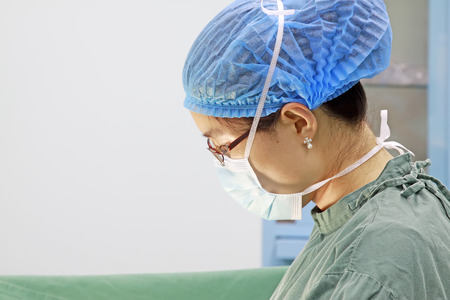 Luannan County - June 18th: a doctor undergoing surgery in June 18th, 2015, Luannan County, Hebei Province, Chinaのeditorial素材