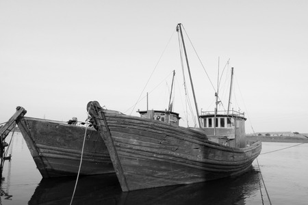 berth boat in the port, closeup of photoのeditorial素材