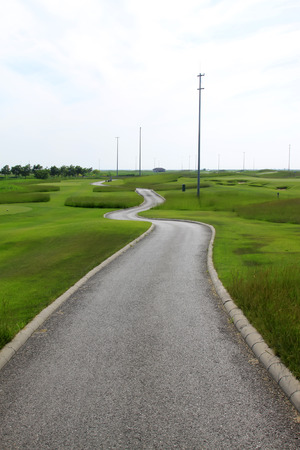 golf course landscape in summerの写真素材
