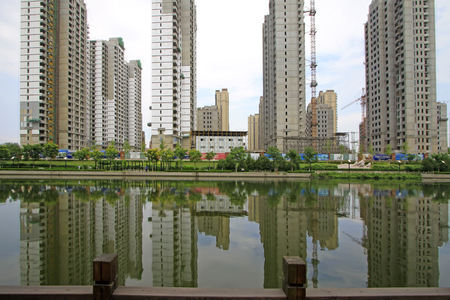 City building scenery, tangshan, Chinaのeditorial素材