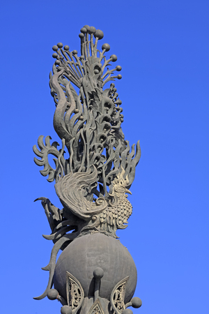 Tangshan - on January 31: giant sculptures under blue sky, on January 31, 2016, tangshan city, hebei province, Chinaのeditorial素材