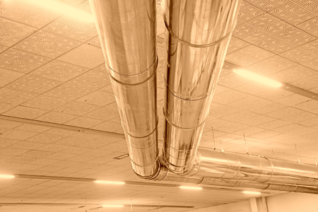 LUANNAN COUNTY - DECEMBER 20: The metal pipes in a production workshop, in the ZeAo spinning LTD., on December 20, 2013, Luannan county, hebei province, China.のeditorial素材