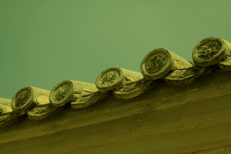 Chinese traditional style eaves tilesの写真素材