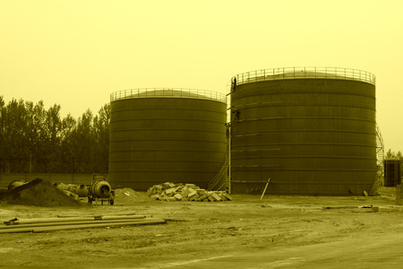 LUANNAN COUNTY - APRIL 15: storage tanks was under construction, Jin Lihai biodiesel co., LTD, on...