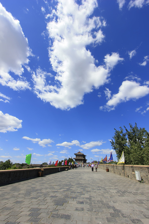Shanhaiguan ancient city embrasured watchtower, Chinaのeditorial素材