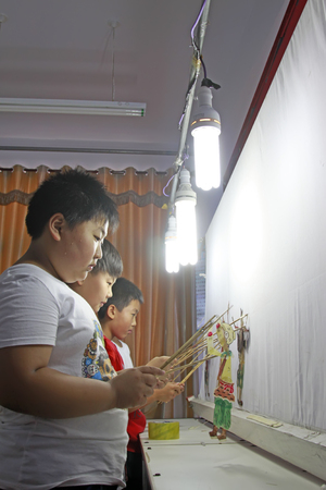 Luannan County - September 25: elementary school students in learning control, Luannan County, Hebei Province, China, September 25, 2015のeditorial素材