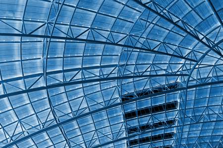 Large steel structure truss, closeup of photoのeditorial素材