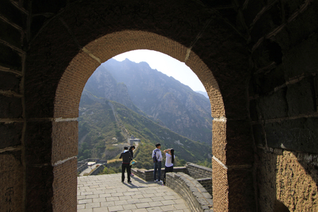 shabby Great Wall in Chinaのeditorial素材