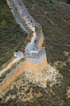 shabby Great Wall in Chinaのeditorial素材