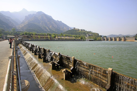 Great Wall scenic area reservoirのeditorial素材