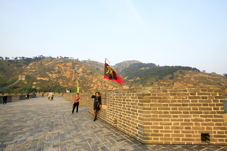 shabby Great Wall in Chinaのeditorial素材