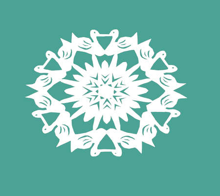 traditional Chinese paper-cut works, closeup of photoの写真素材