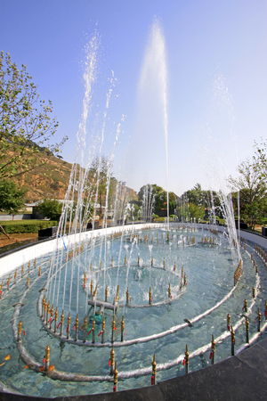 Music fountain in a parkの写真素材