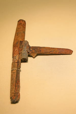 Ancient Chinese iron Halberdのeditorial素材