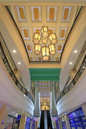 Chic lamps in the mallのeditorial素材