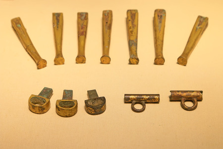 Chinese ancient bronze deviceのeditorial素材