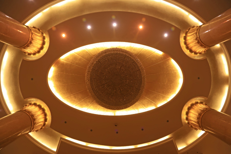 Hotel lobby dome lighting effectのeditorial素材