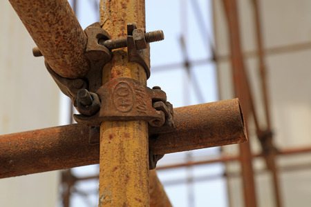 Oxidation rusty scaffolding