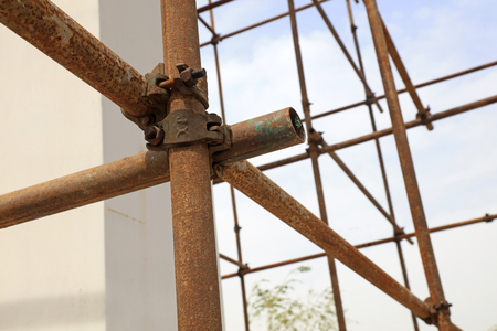 Oxidation rusty scaffolding