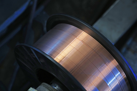 Solder wire in a workshopの写真素材