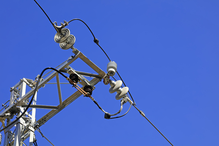 power bracket in the blue sky