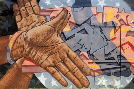 Beijing - May 8, 2016: container painting, 798 art area, Beijing, Chinaのeditorial素材