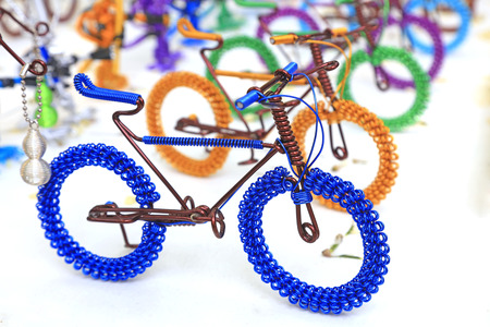 Handcraft bicycles, closeup of photoの写真素材