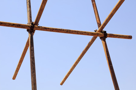 Steel pipe scaffoldの写真素材