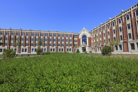 Tangshan - April 22, 2017: Campus Scenery of Tangshan Polytechnic College, Tangshan City, Hebei Province, Chinaのeditorial素材