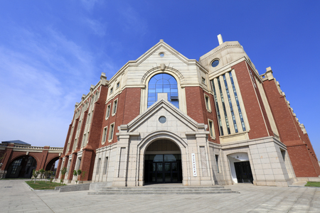 Tangshan - April 22, 2017: Campus Scenery of Tangshan Polytechnic College, Tangshan City, Hebei Province, Chinaのeditorial素材