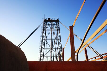 Metal Brackets Under the Blue Sky