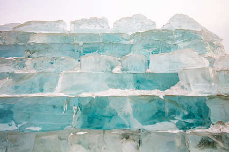 Coloured walls built of ice