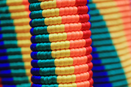 Colored silk rope texture