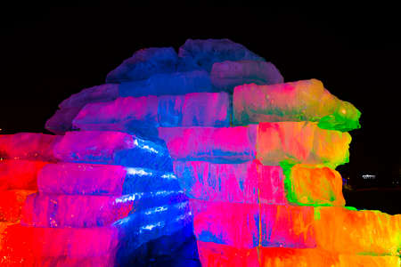 ice sculpture in the park, Tangshan City, China