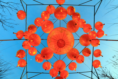 Chinese traditional festive lanternの写真素材