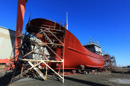 Ships under construction in a shipyard, China