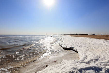 Natural coastal scenery in winterの写真素材