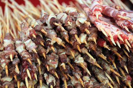 Chinese traditional snack roast muttonの写真素材