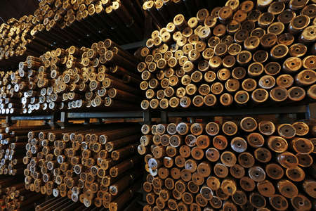 Cross section of metal parts, close-up photosの写真素材