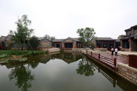 Water Park Architectural Scenery, Changli County, Hebei Province, Chinaの写真素材