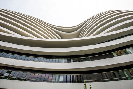 Beijing-June 27, 2019: Galaxy SOHO Architectural Scenery, Beijing, China.のeditorial素材