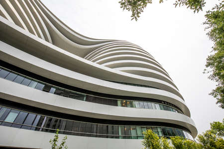 Beijing-June 27, 2019: Galaxy SOHO Architectural Scenery, Beijing, China.のeditorial素材