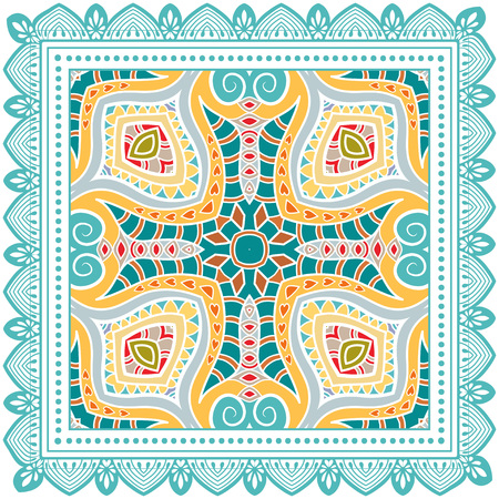 Decorative colorful ornament on a white background.のイラスト素材