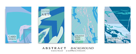 Abstract universal grunge art texture, brush strokes , sheet a4 setのイラスト素材