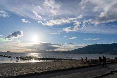 Colorful sunset over the seaの写真素材