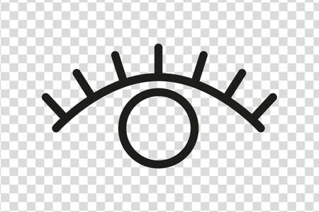 Password hidding icon. Icon for data privacy and sensitive content mark. Outline vector illustration isolated in transparent backgroundのイラスト素材