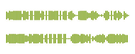 Recording of audio message template. UI element of audio record for smartphones. Vector illustration isolated in white backgroundのイラスト素材